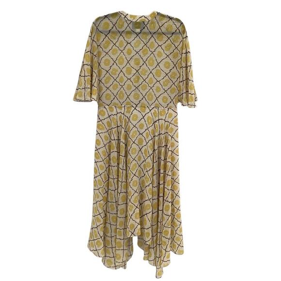 Alexis Sania Handkerchief Dress In Yellow And White Flowy Size Small - Picture 10 of 13
